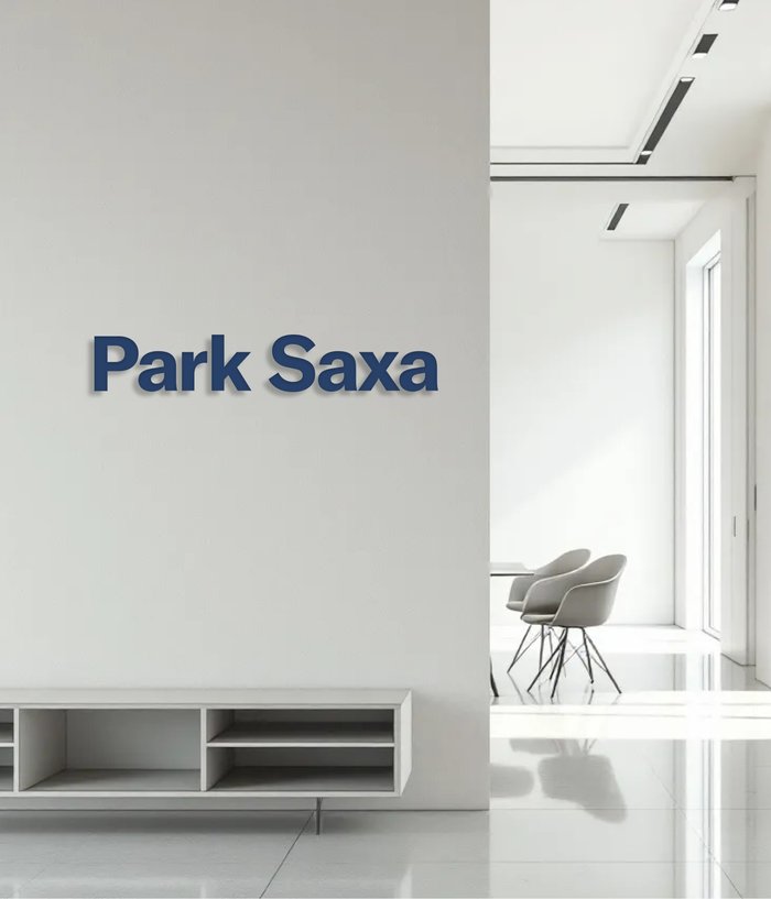 Interior office signage of Park Saxa logo