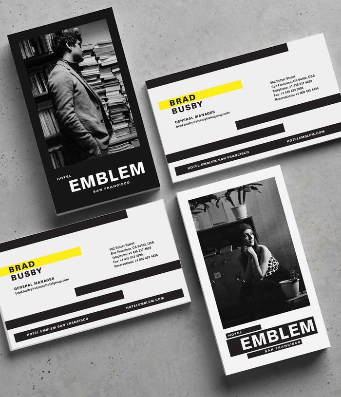 Hotel Emblem business card