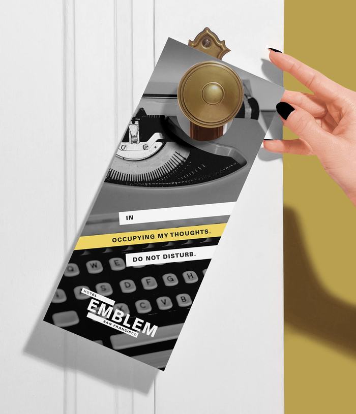 Hotel Emblem do not disturb door hanger