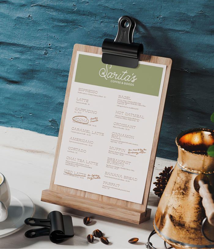Saritas menus