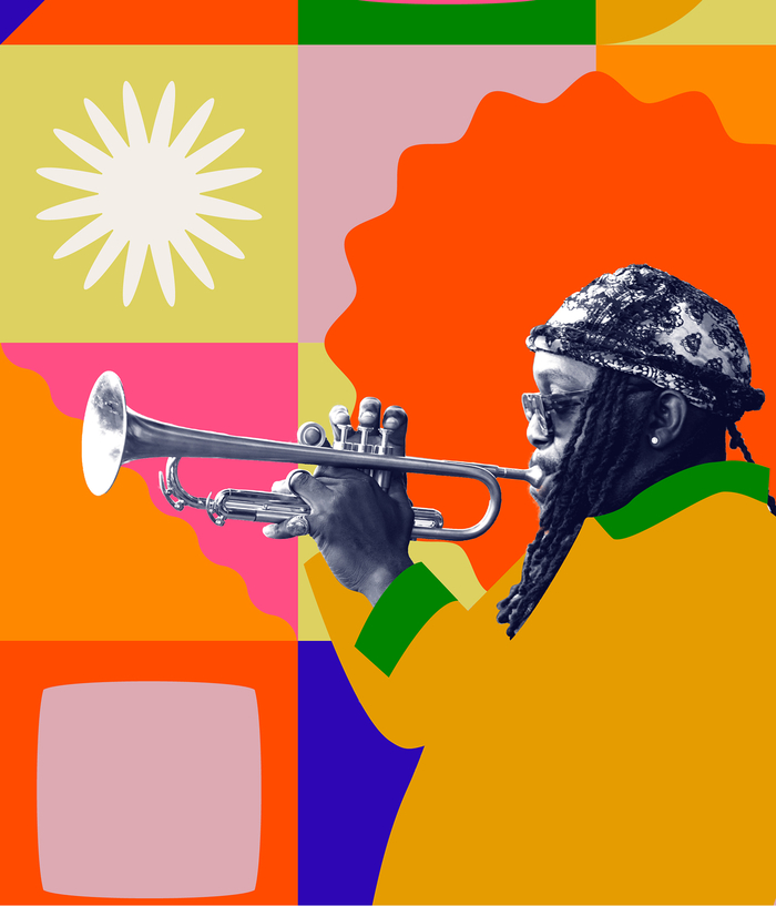 Trumpet player portrait