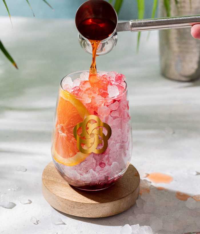 Saltflower branded glass