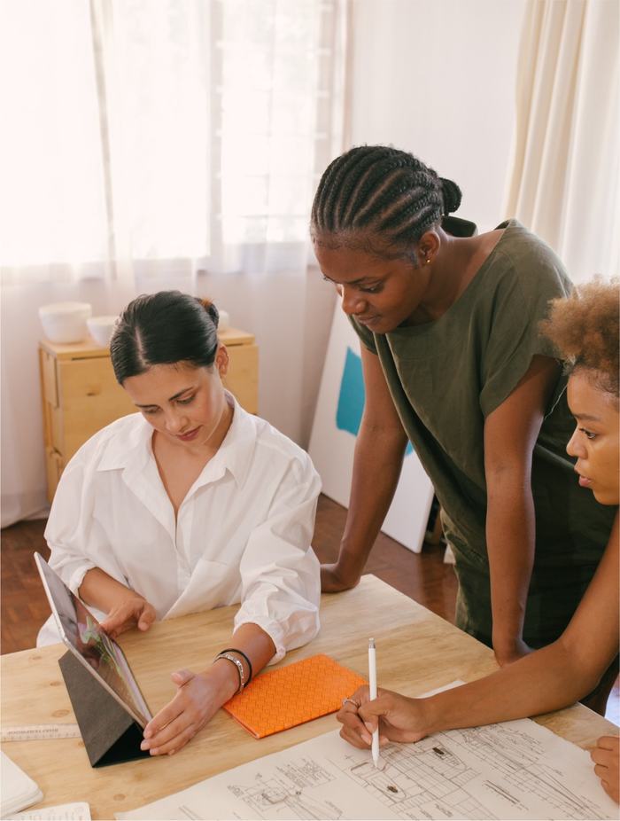 People working on a project collaboratively